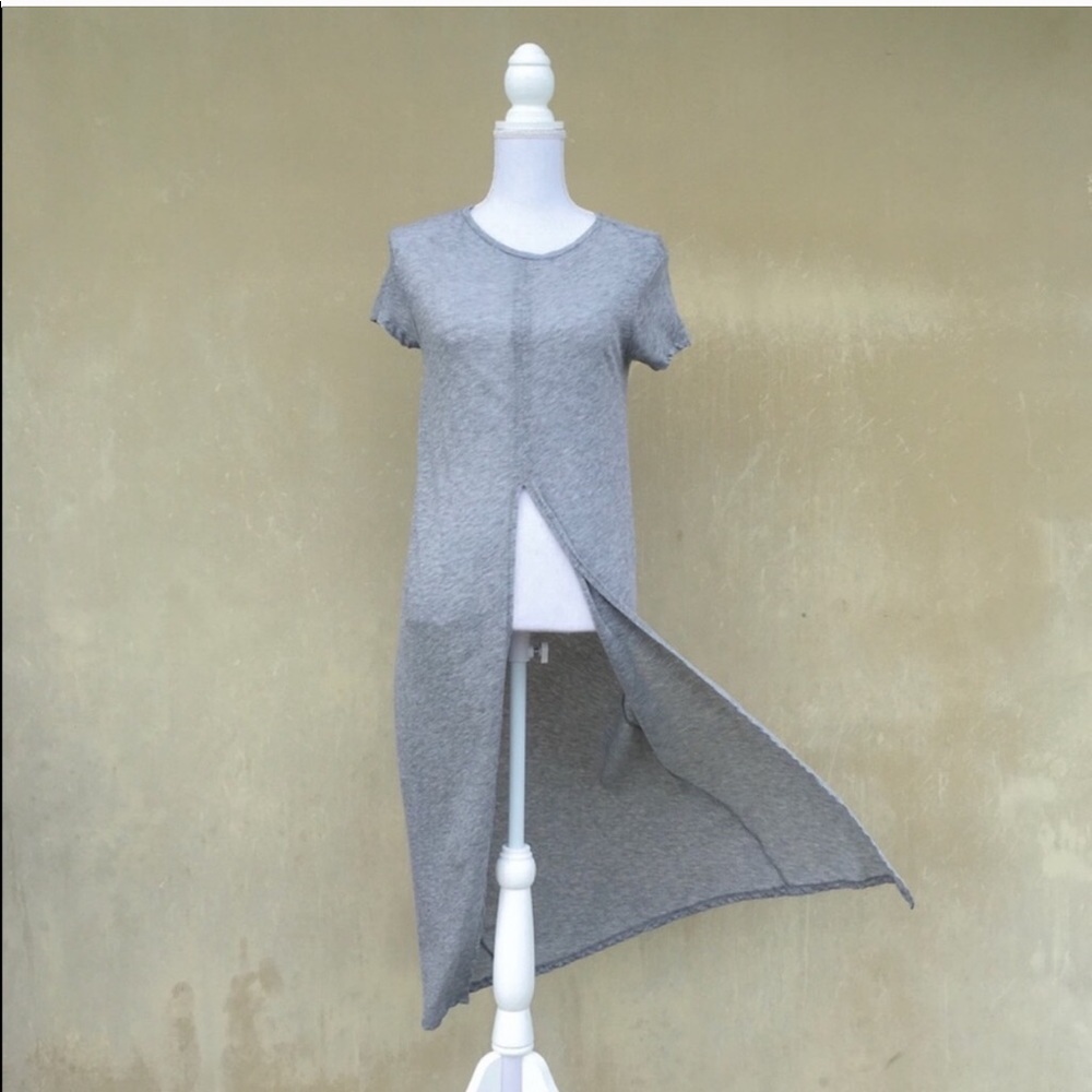 Zara front slit maxi shirt